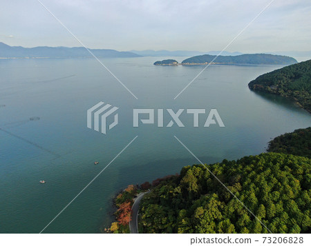 Lakeside scenery near Omihachiman 73206828