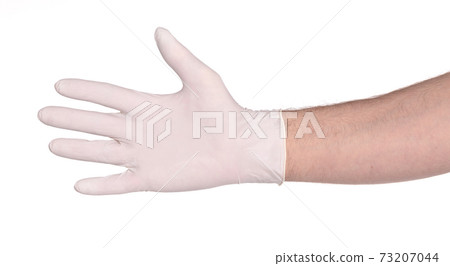 Latex glove isolated on white background 73207044