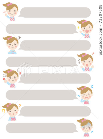 Children's comment balloon set (girl) 04 Children's comment balloon set (girl) 04 73207509