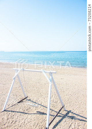 White blanco on the beach of the coast 73208214