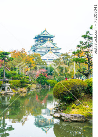 beautiful architecture at Osaka castle beautiful architecture at Osaka castle 73209041