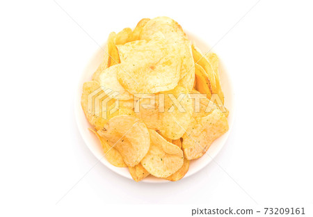 potato chips on white background potato chips on white background 73209161