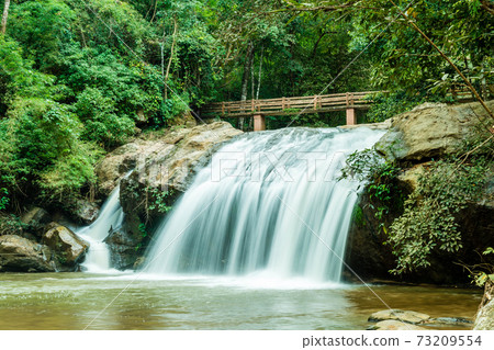 Beautiful Mae Sa waterfall at Chiang Mai ,Thailand 73209554