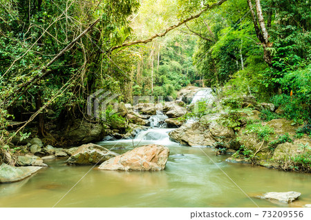 Beautiful Mae Sa waterfall at Chiang Mai ,Thailand 73209556