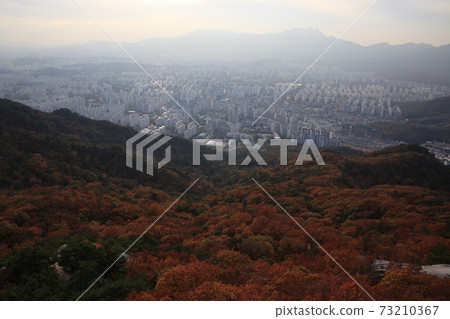 Bukhansan, sunset, Bulamsan, top, downtown Bukhansan, sunset, Bulamsan, top, downtown 73210367