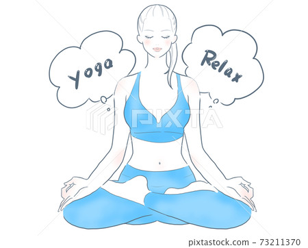 Woman doing yoga / 73211370