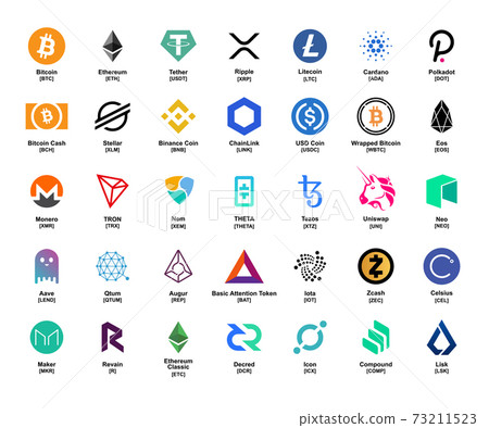 2021年流行的虛擬貨幣(比特幣/ altcoin)矢量圖標插圖集 2021年流行的虛擬貨幣(比特幣/ altcoin)矢量圖標插圖集 73211523