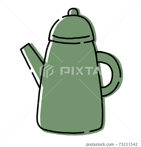 Handwritten style pot illustration kettle Handwritten style pot illustration kettle 73211542