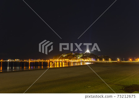 Enoshima night view and illumination 73212675