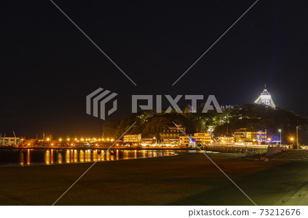 Enoshima night view and illumination 73212676