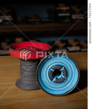 part of the hookah, modern design, on a background. part of the hookah, modern design, on a background. 73217354