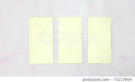 Three blank golden rectangle cards displayed side by side, with a marble background. Three blank golden rectangle cards displayed side by side, with a marble background. 73217604