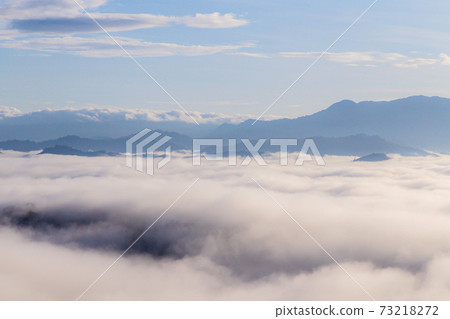 Khao Khai Nui, Sea of fog in the winter mornings at sunrise, New landmark to see beautiful scenery at Thailand. Khao Khai Nui, Sea of fog in the winter mornings at sunrise, New landmark to see beautiful scenery at Thailand. 73218272
