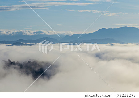 Khao Khai Nui, Sea of fog in the winter mornings at sunrise, Thailand. Khao Khai Nui, Sea of fog in the winter mornings at sunrise, Thailand. 73218273
