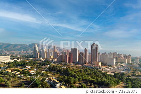 Aerial image Benidorm cityscape. Costa Blanca, Spain 73218373