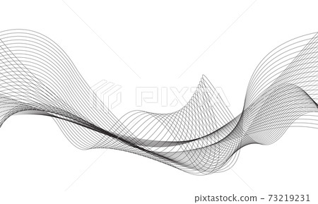 Abstract black line wave curve on white design... - Stock Illustration ...