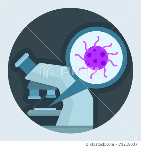 microscopic object research icon microscopic object research icon 73219337