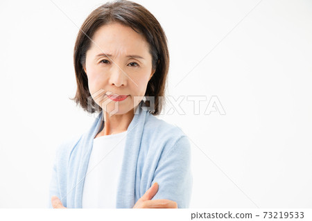 Senior woman get angry Senior woman get angry 73219533