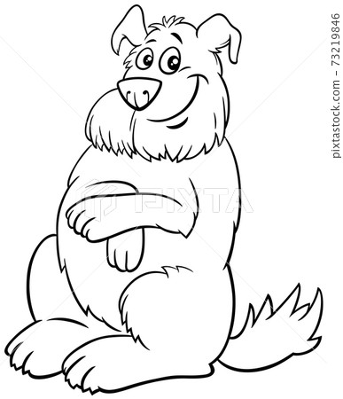 cartoon shaggy dog comic character coloring book page 73219846