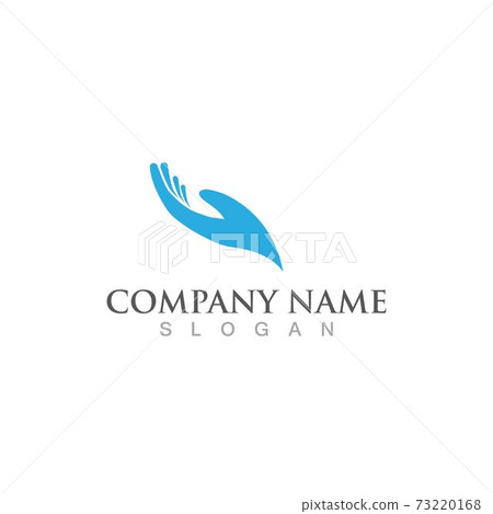 Hand care logo and symbol vector 73220168