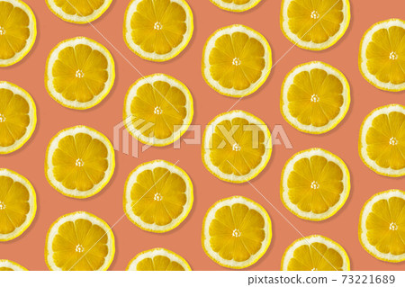 Creative pattern made of lemon. Creative pattern made of lemon. 73221689