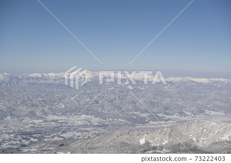 Scenery overlooking the mountains far from Zao Jizo Sancho Station in Yamagata Prefecture 73222403