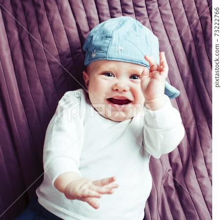 little cute redhead todler in hat happy smiling, lifestyle people concept little cute redhead todler in hat happy smiling, lifestyle people concept 73222766