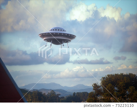 Unidentified Flying Object Over The City 73223110