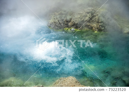 Large spout of Tamagawa Onsen, Semboku City, Akita Prefecture 73223520