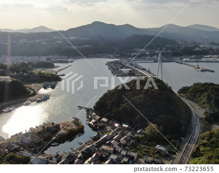 Aerial view of Hamada's intricate coastline 73223655