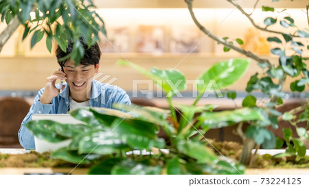 Business men cafe smartphone Business men cafe smartphone 73224125