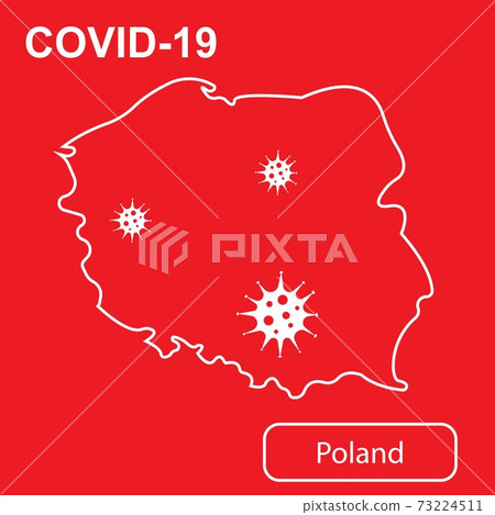 Map of Poland labeled Epidemic and Quarantine COVID-19. Map of Poland labeled Epidemic and Quarantine COVID-19. 73224511