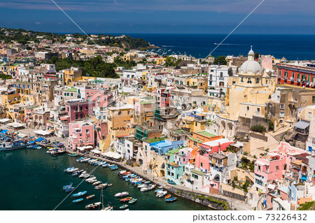 Italy Prochida's Marina di Corricella coast Italy Prochida's Marina di Corricella coast 73226432