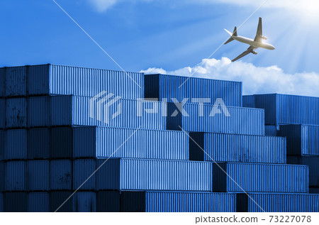 industrial port with containers. industrial port with containers. 73227078