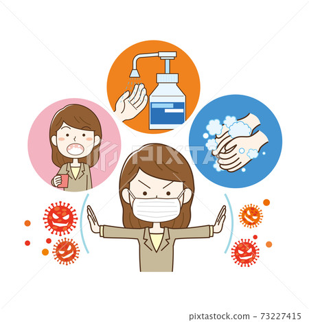 Image illustration that protects against viruses by preventing infection 73227415