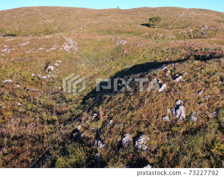 秋吉台秋季草甸的鳥瞰圖 73227792