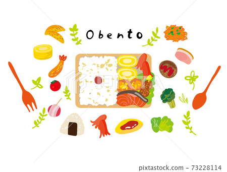 Cute illustrations for making bento 73228114