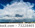 A huge guerrilla rainstorm cumulonimbus cloud developed over a residential area (photographed in the summer of 2020) 73228465