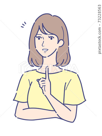 Woman pointing Woman pointing 73228563
