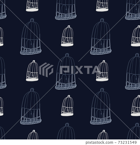 vintage bird cage pattern