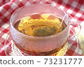 Taiwanese tea with goldfish swimming 73231777