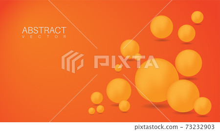 Abstract vibrant gradient 3d orange circle realistic background. vector design illustration Abstract vibrant gradient 3d orange circle realistic background. vector design illustration 73232903
