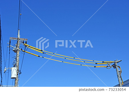 Utility poles and electrical equipment Yellow wire protection pipe 73233054