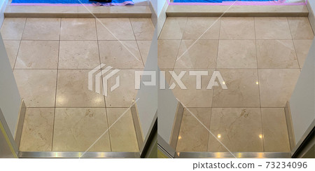 Before and after, cleaning polishing and restoring natural marble floor Before and after, cleaning polishing and restoring natural marble floor 73234096