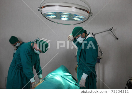 patient die in performing operation in hospital, Team of surgeons so sad and mourning patient die in performing operation in hospital, Team of surgeons so sad and mourning 73234311