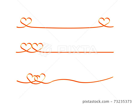 Vector of two red heart ribbons (set of 3) Vector of two red heart ribbons (set of 3) 73235373