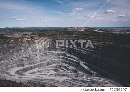 Aerial view industrial of opencast mining Aerial view industrial of opencast mining 73236397