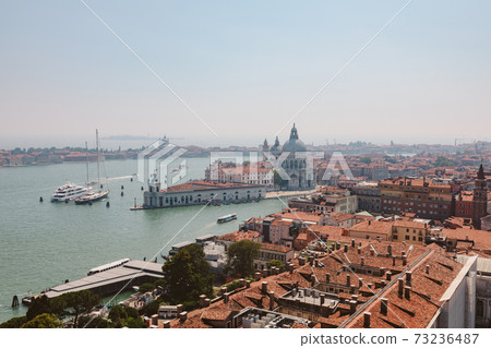 Panoramic view of Venice city and Basilica di Santa Maria della Salute Panoramic view of Venice city and Basilica di Santa Maria della Salute 73236487