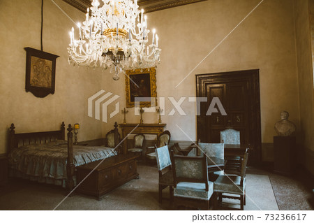 Panoramic view of Palazzo Medici interior, also called Palazzo Medici Riccard 73236617