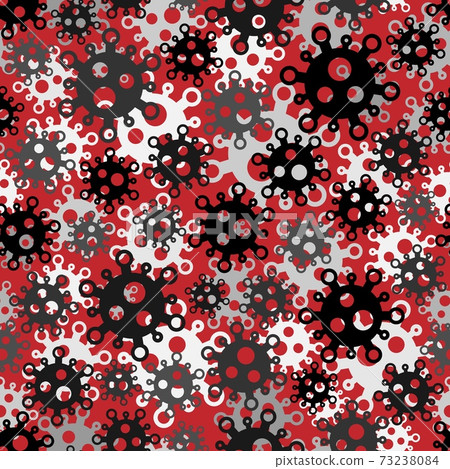 Coronavirus seamless pattern grayscale cells on maroon background Coronavirus seamless pattern grayscale cells on maroon background 73238084